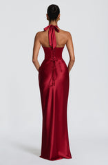 Elowen Maxi Dress - Deep Red