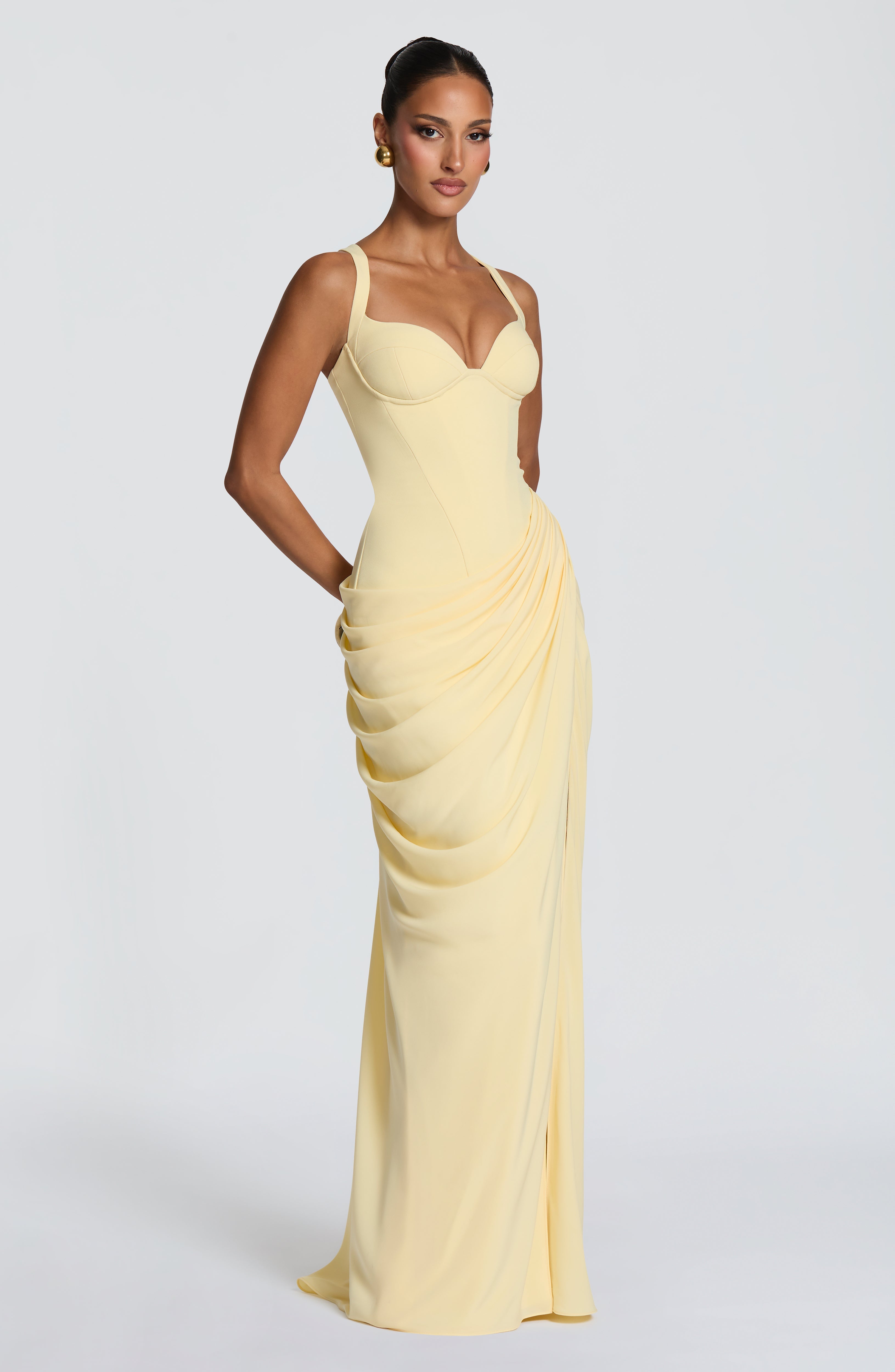 Elara Maxi Dress - Lemon